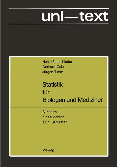 Statistik für Biologen und Mediziner - Hans-Peter Kinder