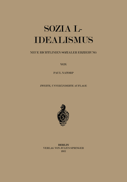 Sozial-Idealismus - Paul Natorp