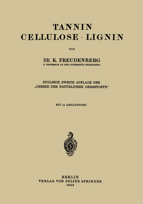 Tannin Cellulose · Lignin - K. Freudenberg