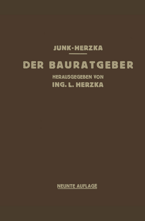 Der Bauratgeber - Leopold Herzka