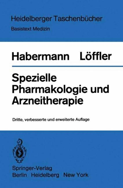 Spezielle Pharmakologie Und Arzneimitteltherapie - E Habermann, H L Ffler