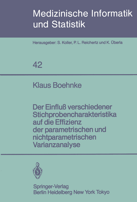 Der Einfluß verschiedener Stichprobencharakteristika auf die Effizienz der parametrischen und nichtparametrischen varianzanalyse - K. Boehnke