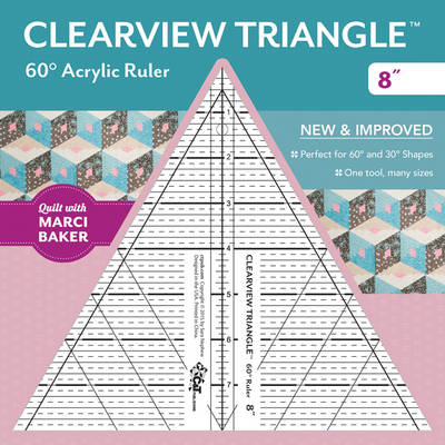 Clearview Triangle (TM) 60 Degrees Acrylic Ruler 8" - Marci Baker