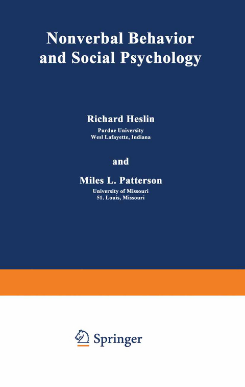 Nonverbal Behavior and Social Psychology - Richard Heslin