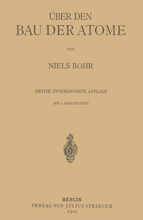 Über den Bau der Atome - Niels Bohr