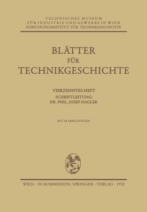 Blätter für Technikgeschichte - Josef Nagler