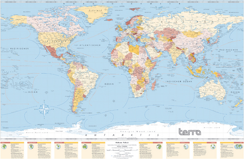 Bodendisplay 12/11, TERRA Weltkarte