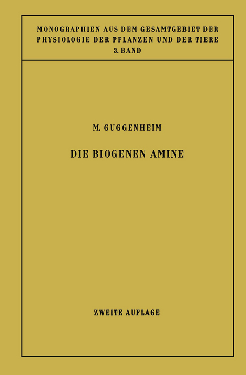 Die Biogenen Amine - Markus Guggenheim