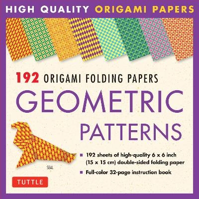 192 Origami Folding Papers in Geometric Patterns - 