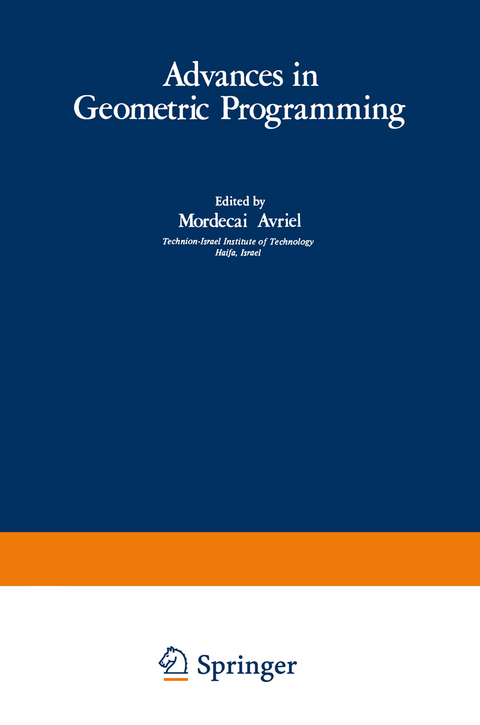 Advances in Geometric Programming - Mordecai Avriel