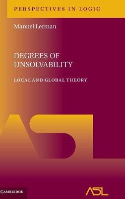 Degrees of Unsolvability - Manuel Lerman