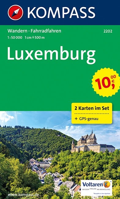 KOMPASS Wanderkarte Luxemburg - 