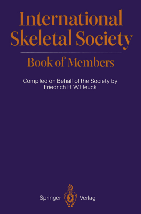 International Skeletal Society Book of Members - 