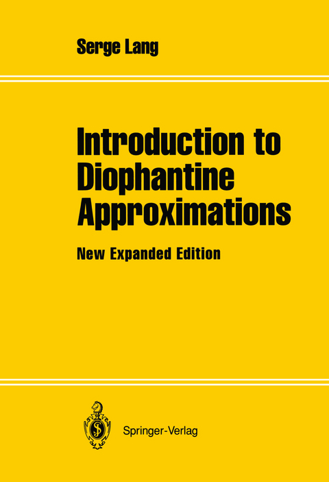 Introduction to Diophantine Approximations - Serge Lang