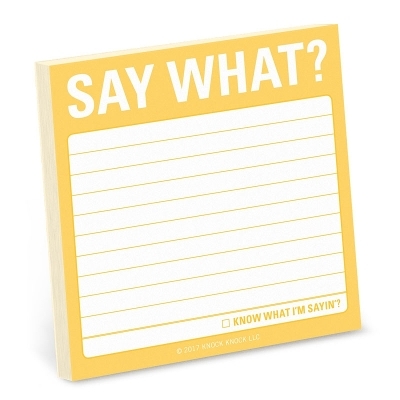 Knock Knock Say What? Sticky Note - 