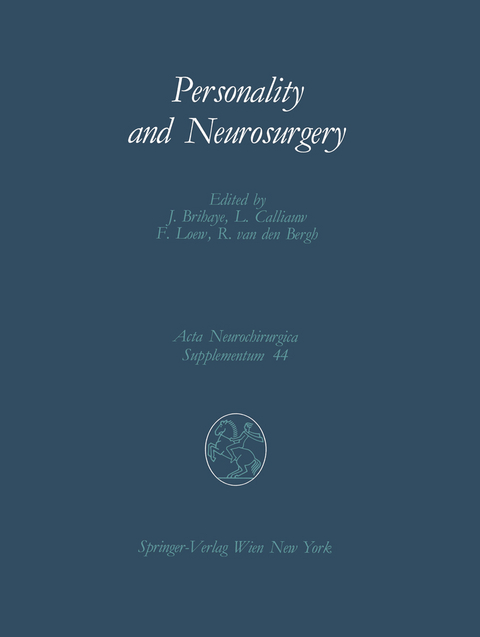 Personality and Neurosurgery - 