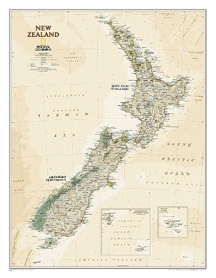 New Zealand Executive, Tubed - National Geographic Maps