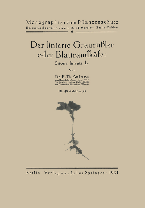 Der linierte Graurüßler oder Blattrandkäfer - K. Th. Andersen