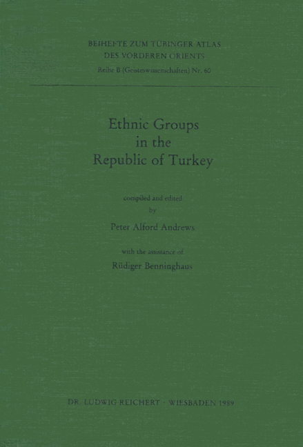 Ethnic Groups in the Republic of Turkey - Peter Andrews