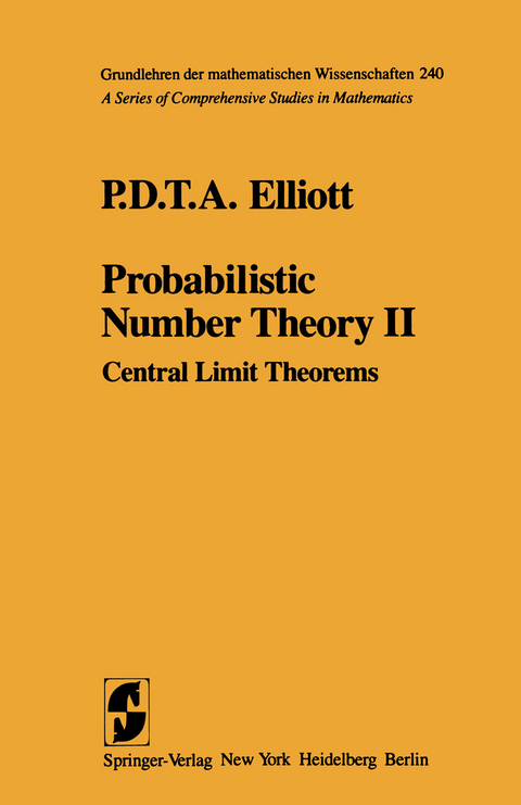 Probabilistic Number Theory II - P.D.T.A. Elliott