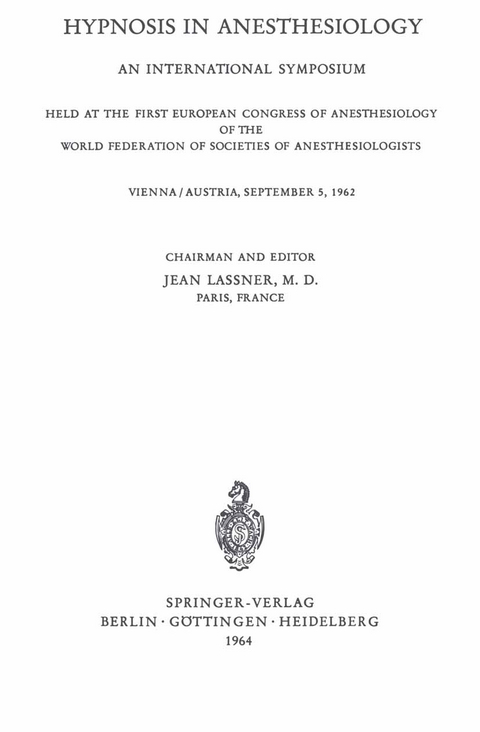 Hypnosis in Anaesthesiology - 