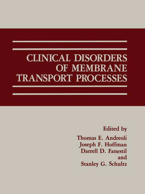 Clinical Disorders of Membrane Transport Processes - 