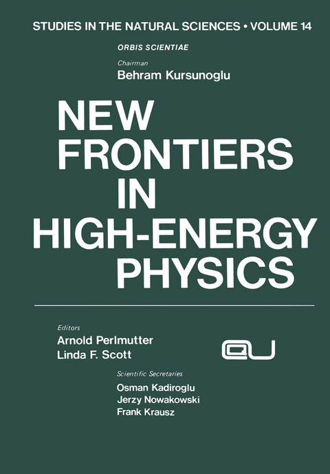 New Frontiers in High-Energy Physics - 