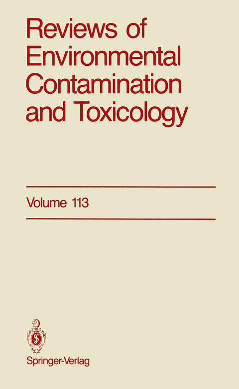 Reviews of Environmental Contamination and Toxicology - George W. Ware