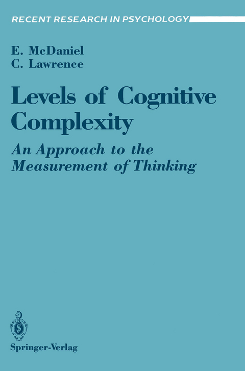 Levels of Cognitive Complexity - Ernest McDaniel, Chris Lawrence