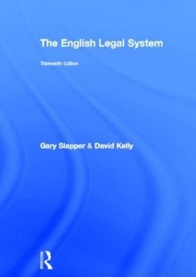 The English Legal System - David Kelly