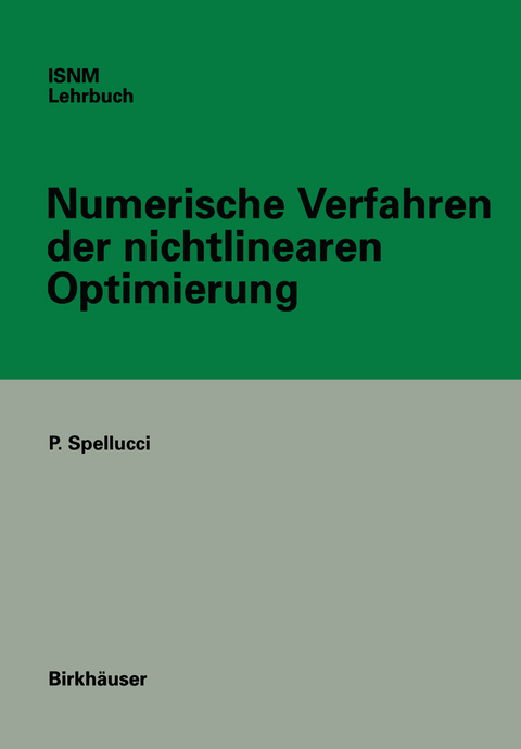 Numerische Verfahren der nichtlinearen Optimierung - Peter Spellucci