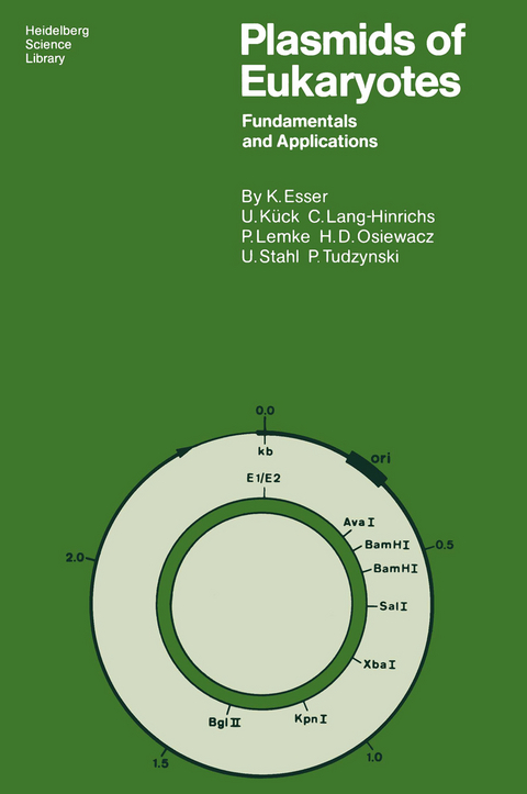 Plasmids of Eukaryotes - Karl Esser, Ulrich Kück, Christine Lang-Hinrichs, Paul Lemke, Heinz D. Osiewacz, Ulf Stahl, Paul Tudzynski