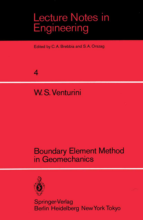 Boundary Element Method in Geomechanics - W.S. Venturini