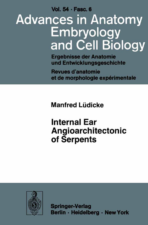 Internal Ear Angioarchitectonic of Serpents - M. Lüdicke