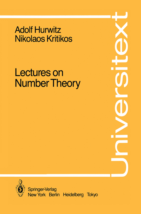 Lectures on Number Theory - Adolf Hurwitz