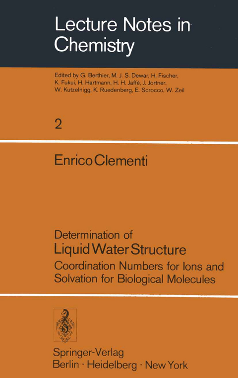 Determination of Liquid Water Structure - E. Clementi