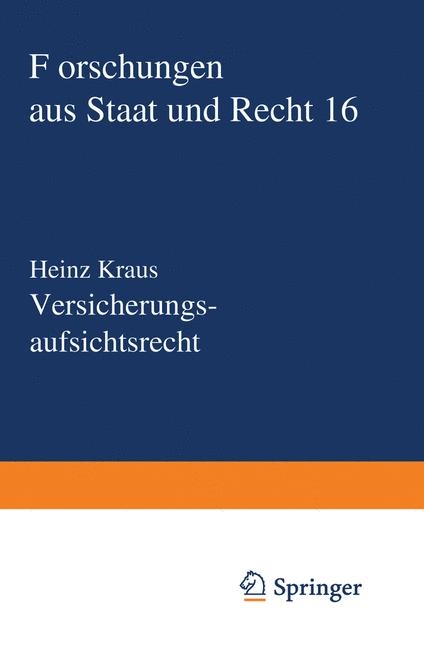 Versicherungsaufsichtsrecht - H. Kraus