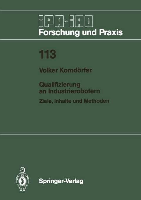 Qualifizierung an Industrierobotern - Volker Korndörfer