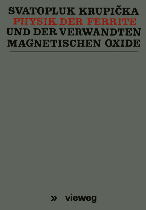 Physik der Ferrite und der verwandten magnetischen Oxide - Svatopluk Krupička