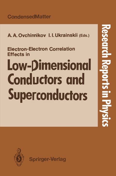 Electron-Electron Correlation Effects in Low-Dimensional Conductors and Superconductors - 