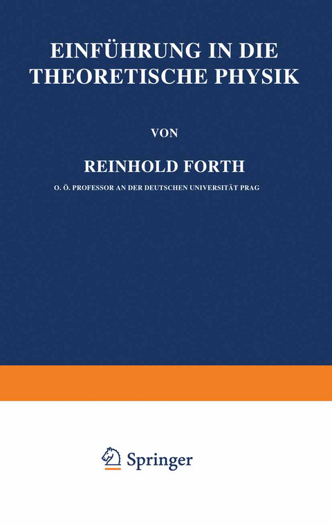 Einführung in die Theoretische Physik - Reinhold Fürth