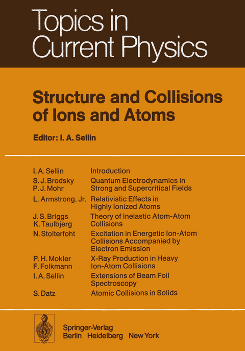 Structure and Collisions of Ions and Atoms - 