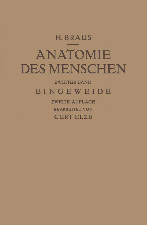 Anatomie des Menschen - Hermann Braus