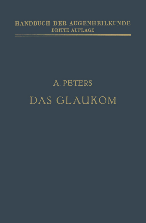 Das Glaukom - A. Peters