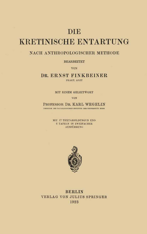 Die Kretinische Entartung - Ernst Finkbeiner