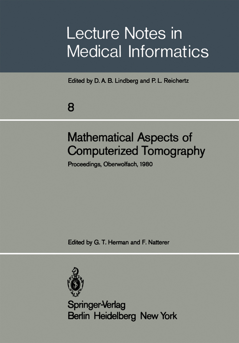 Mathematical Aspects of Computerized Tomography - 