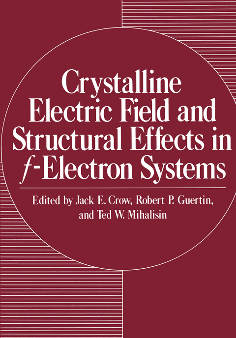 Crystalline Electric Field and Structural Effects in f-Electron Systems - 