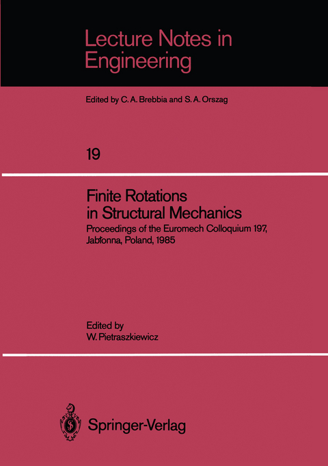 Finite Rotations in Structural Mechanics - 