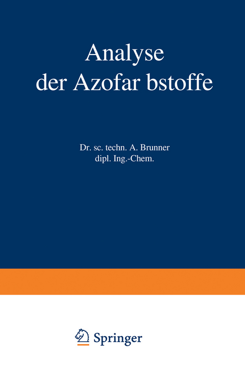 Analyse der Azofarbstoffe - Albert Brunner