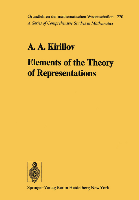 Elements of the Theory of Representations - A. A. Kirillov